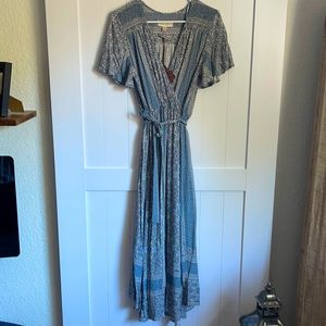 Blue Boho Maxi Dress